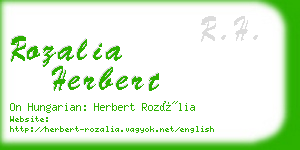 rozalia herbert business card